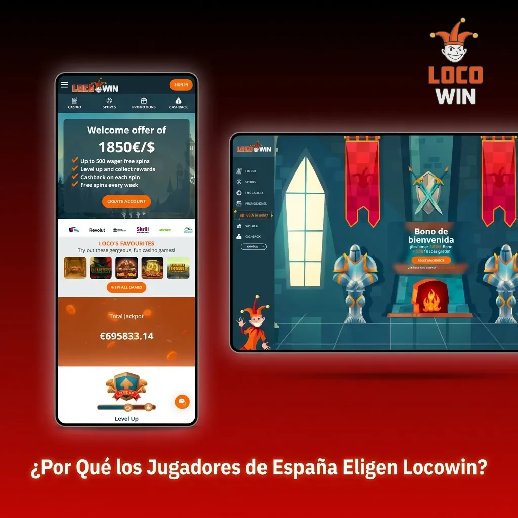 Jugadores españoles eligen Locowin por bonos sin apuesta, métodos de pago locales y más de 3,000 juegos con soporte 24/7