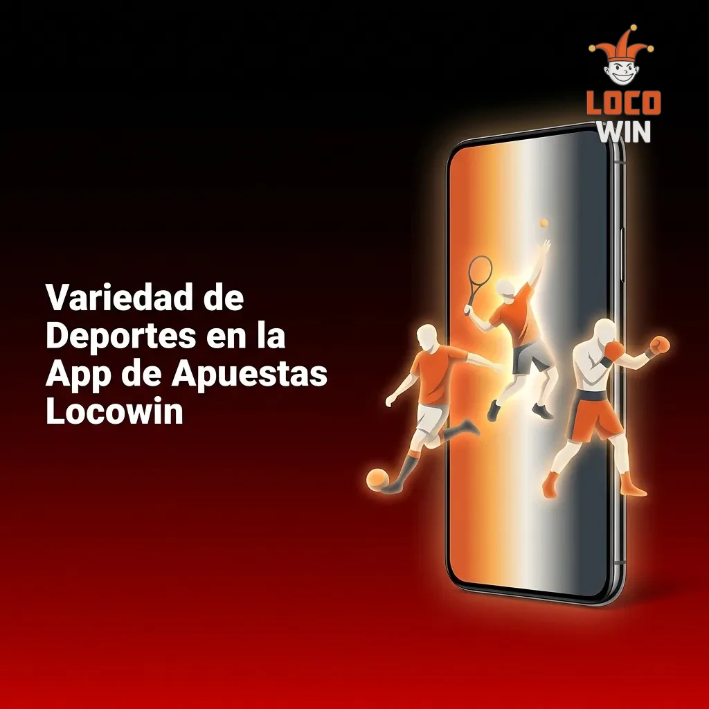 Interfaz de la app Locowin mostrando múltiples deportes disponibles para apuestas en vivo y línea con estadísticas detalladas